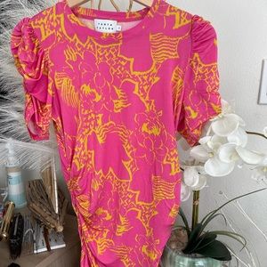 Tanya Taylor puffed Ruffle Shoulder top size S.